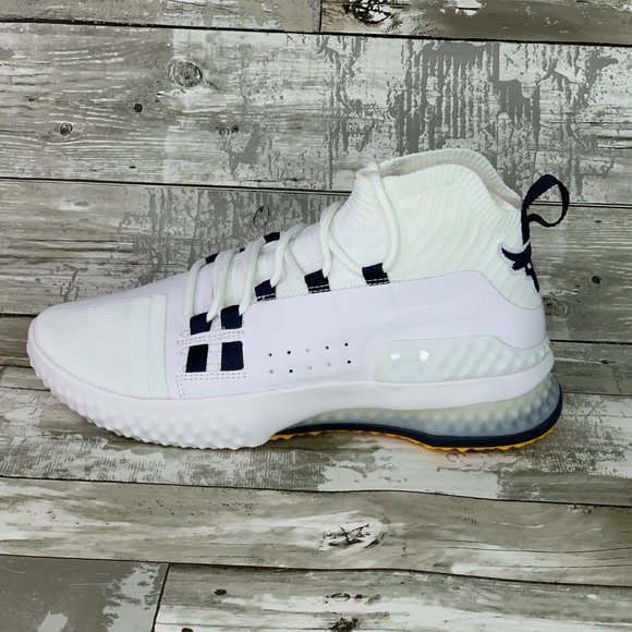 Under Armour Project Rock 1 White Gold Navy Gym - Picture 3 of 11